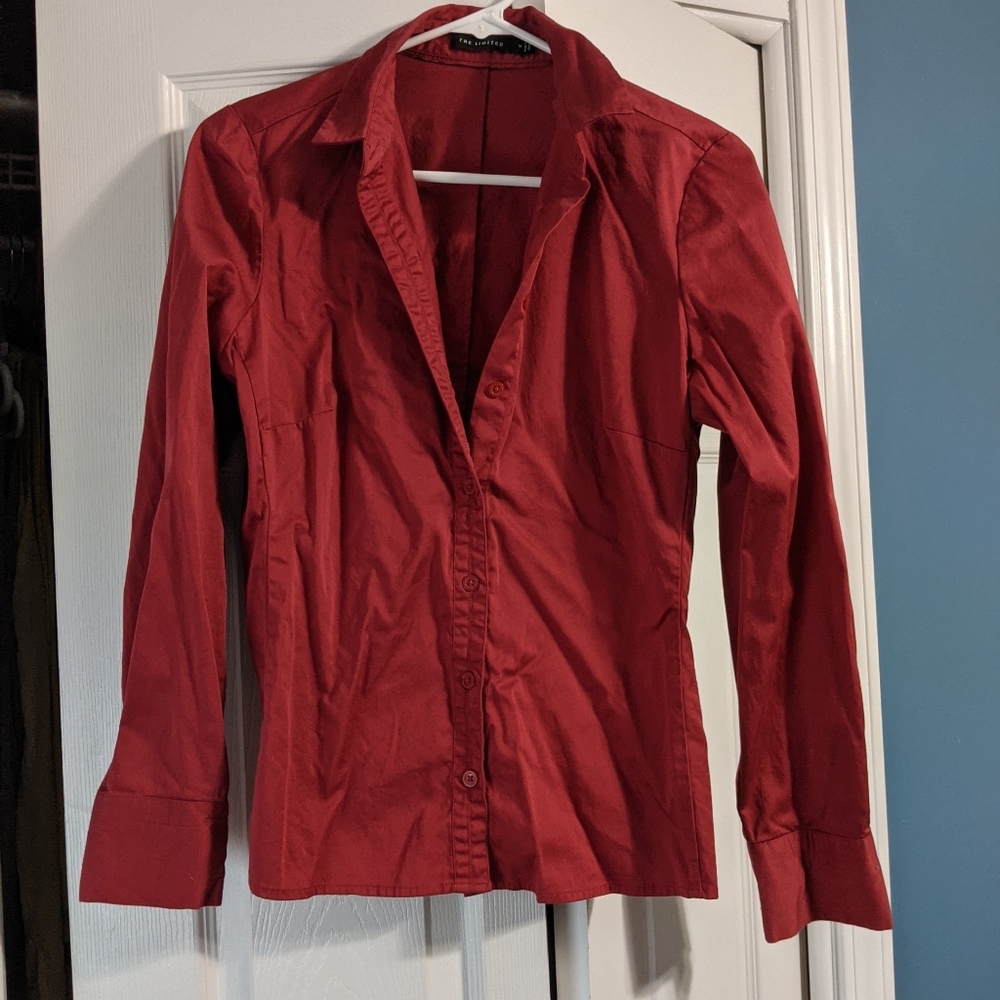 The Limited Red button down
